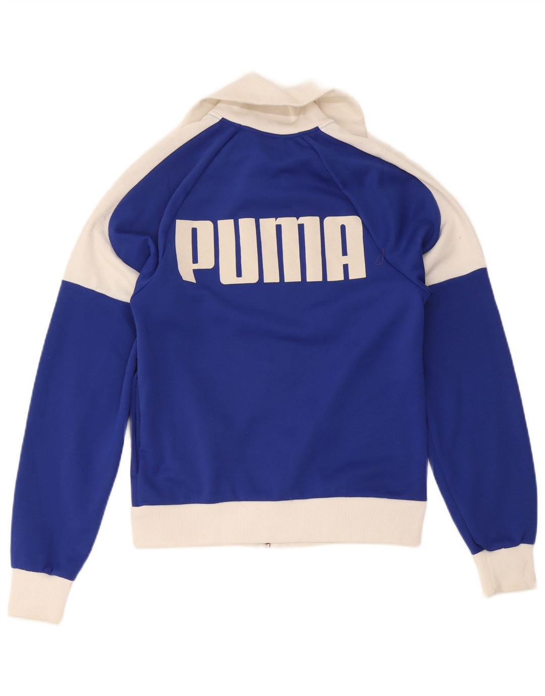 Puma Herren-Trainingsanzug mit grafischem Oberteil, klein, blau, Farbblock-Polyester