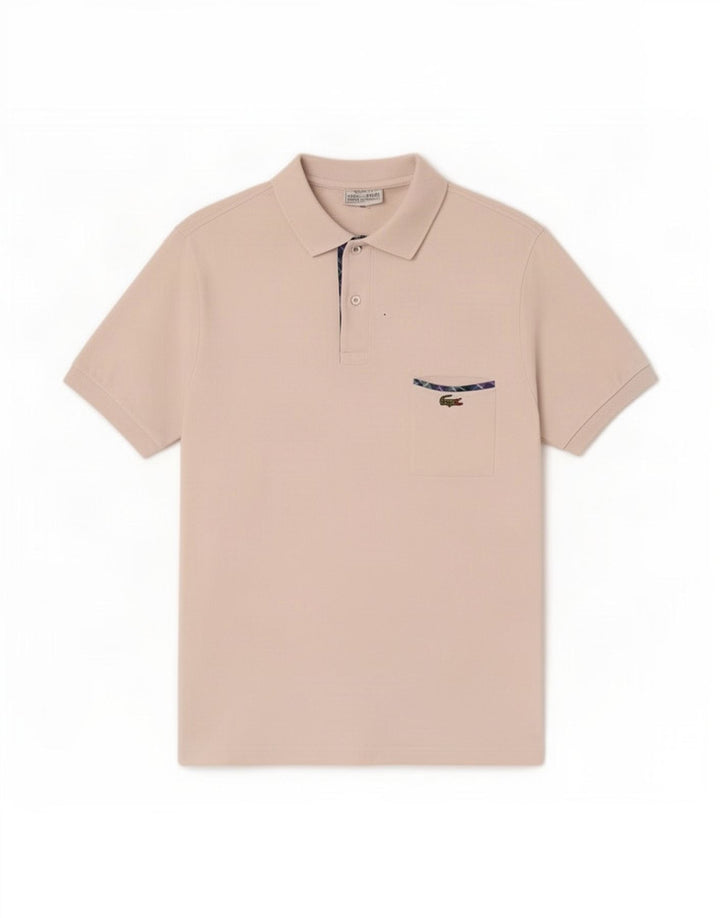 Lacoste Herren-Poloshirt, Größe 5, groß, weiße Baumwolle