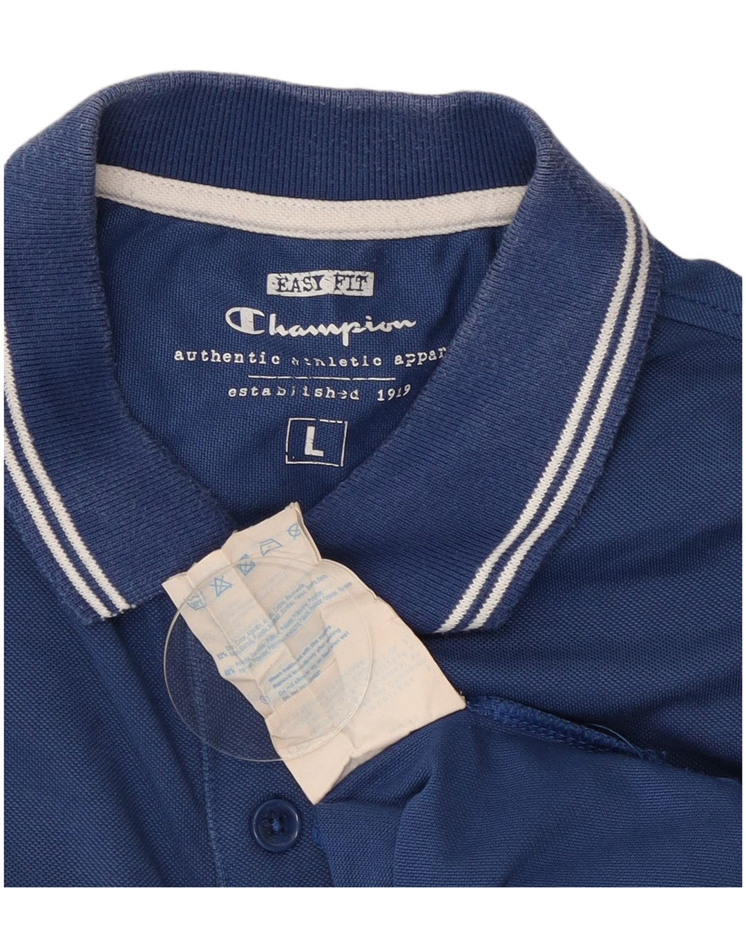 Champion Herren-Poloshirt „Easy Fit“, groß, aus blauer Baumwolle