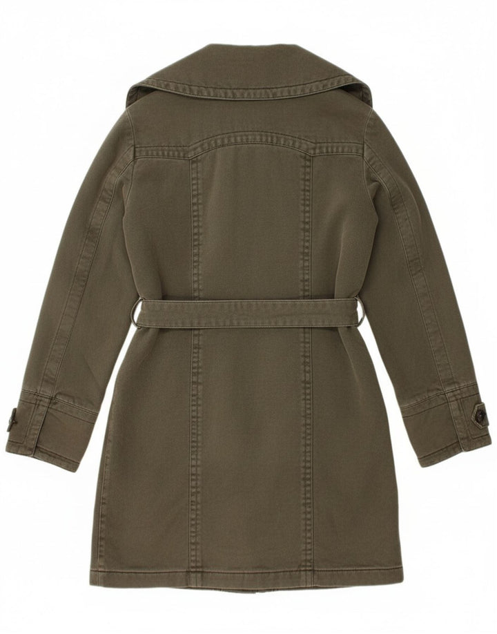 Marlboro Classics Damen-Windbreaker-Mantel, UK 12, mittelgrüne Baumwolle