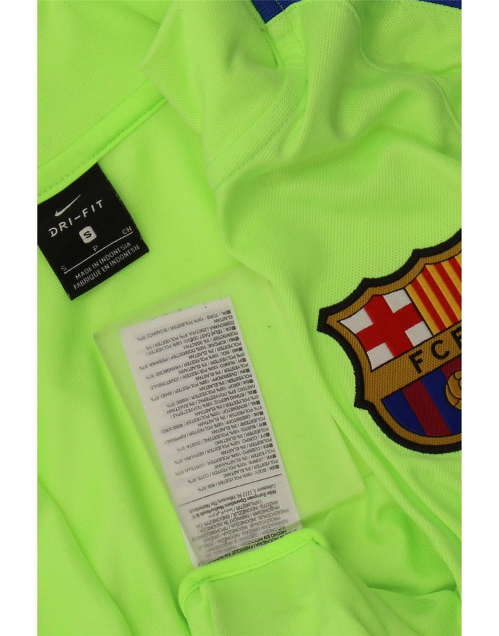 Nike Herren FCB-Trainingsoberteil, Jacke, Größe S, Grün, Farbblock-Polyester