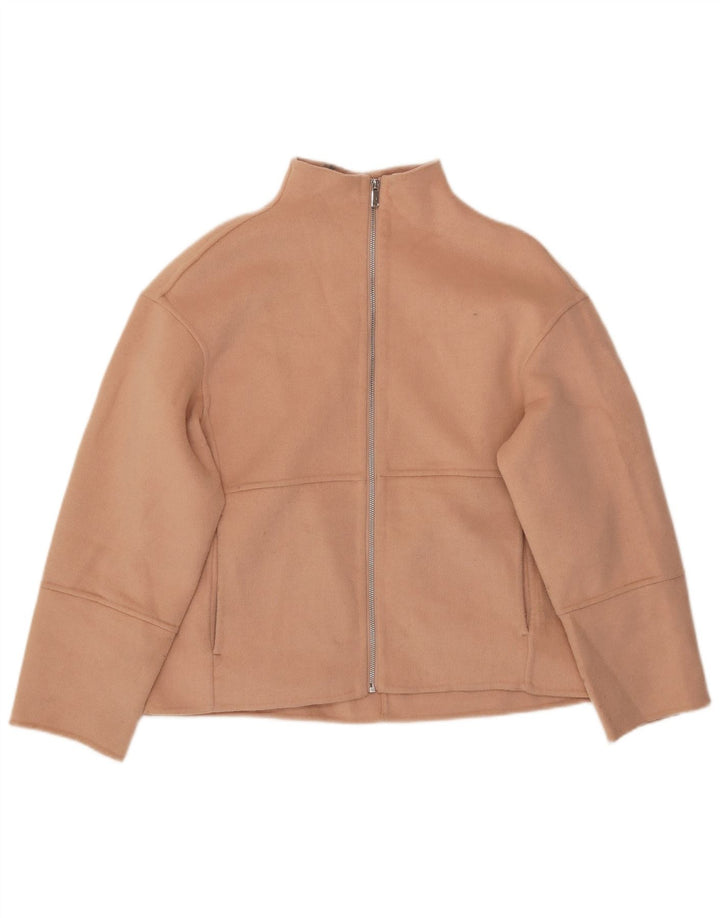 Zara Damen Bomberjacke UK 14 Mittelorange Wolle