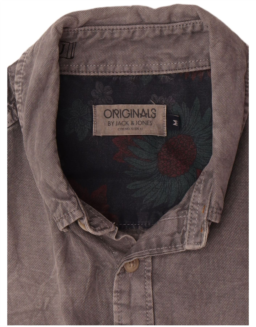 Jack & Jones Herrenhemd aus mittelgrauer Baumwolle