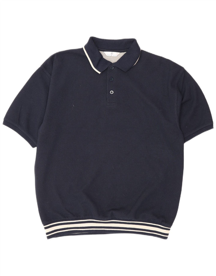 Essentials Herren-Poloshirt, groß, Marineblau