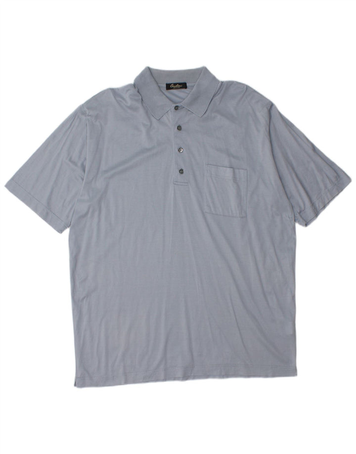 Corneliani Herren Poloshirt XL Blau Baumwolle