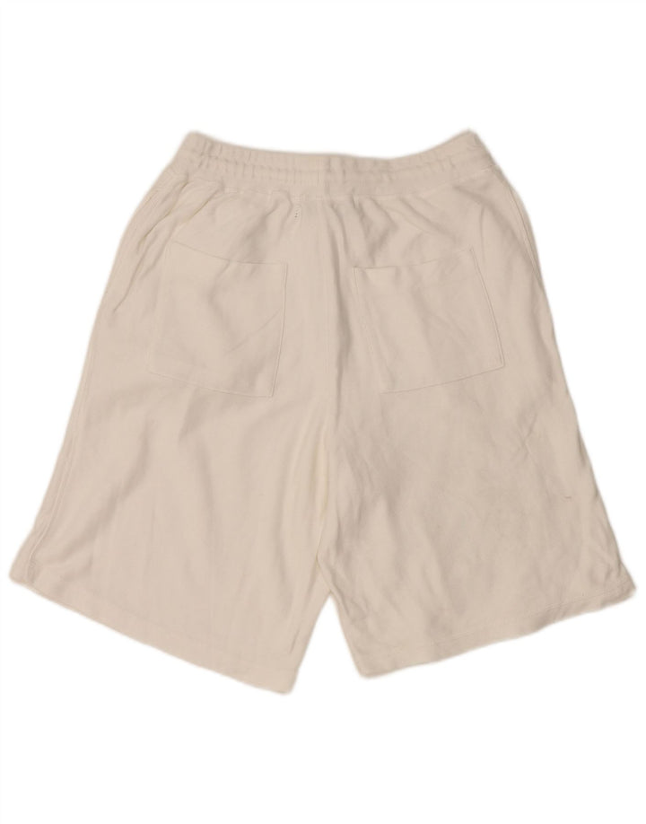 Zara Herren-Sportshorts, Größe S, weiße Baumwolle