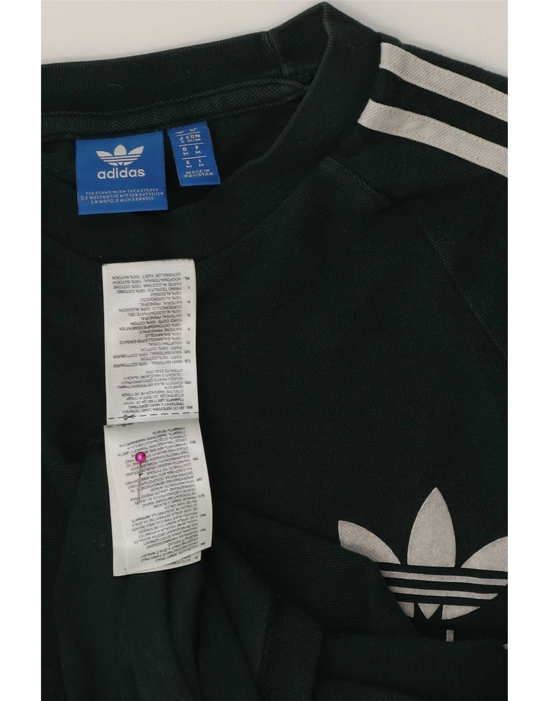 Adidas Herren Top Langarm mittelgrüne Baumwolle