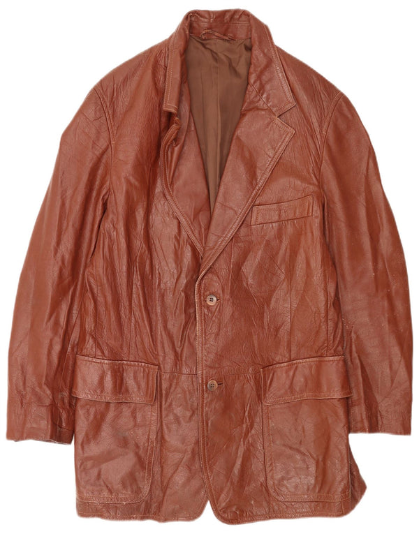 Vintage Herren Lederjacke UK 40 Großes braunes Leder