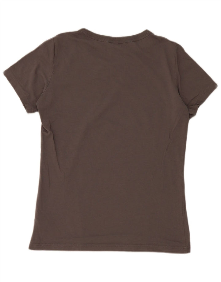 G-Star Damen Grafik-T-Shirt-Oberteil UK 12 Mittelgraue Baumwolle
