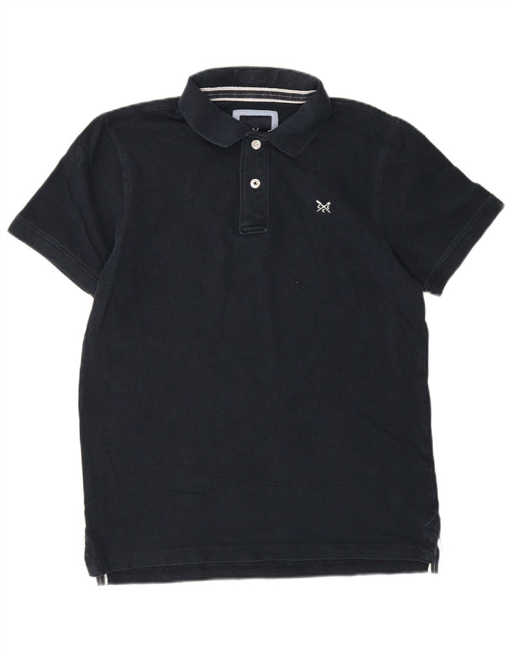 Crew Clothing Herren-Poloshirt aus mittelblauer Baumwolle