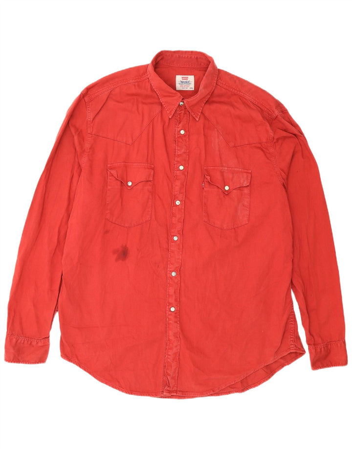 Levi's Herrenhemd 2XL, rote Baumwolle