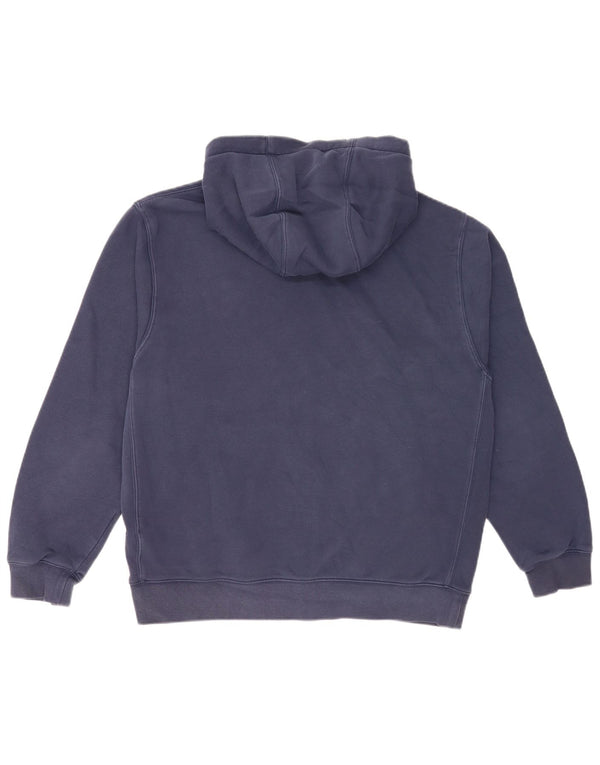 Nike Mens Zip Hoodie Sweater Large Navy Blue Cotton