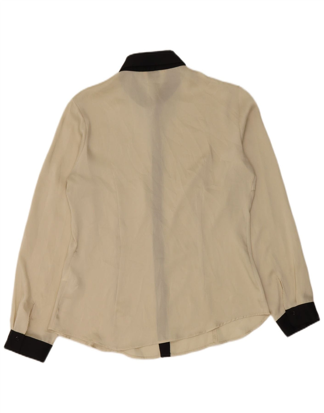 Vintage-Damenhemd IT 46 Large Beige Colourblock Polyester