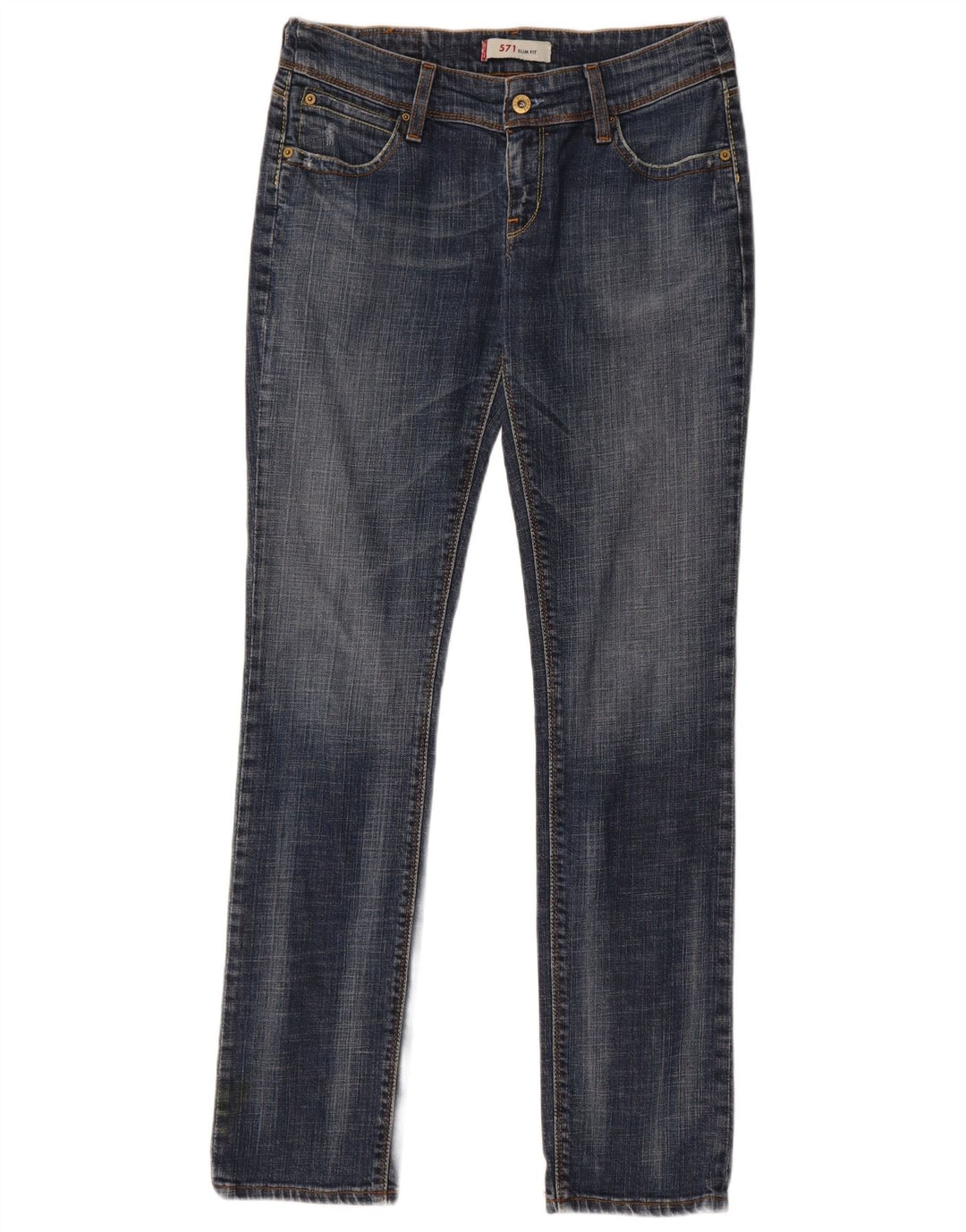 Levi's Herren 571 Slim Jeans W31 L34 Blaue Baumwolle