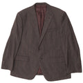 Marks & Spencer Herren-Blazer mit 2 Knöpfen, UK 46, XL, grau karierte Wolle