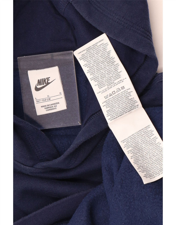 NIKE Kapuzenpullover für Jungen, 12–13 Jahre, groß, marineblau, Baumwolle