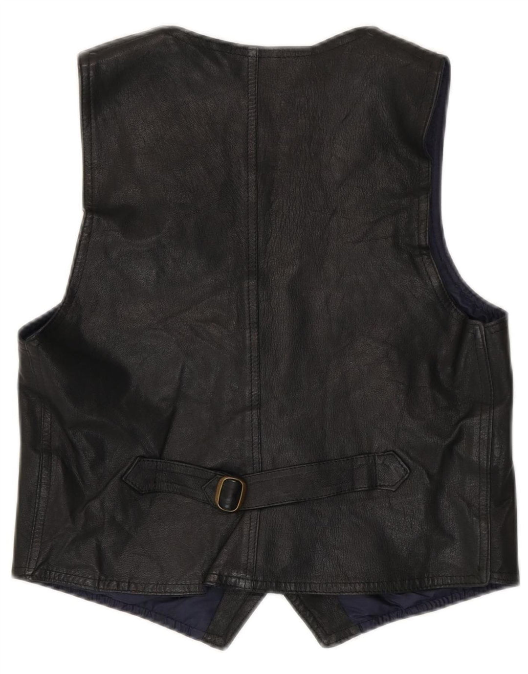 Vintage Herren Lederweste Mittelschwarzes Leder