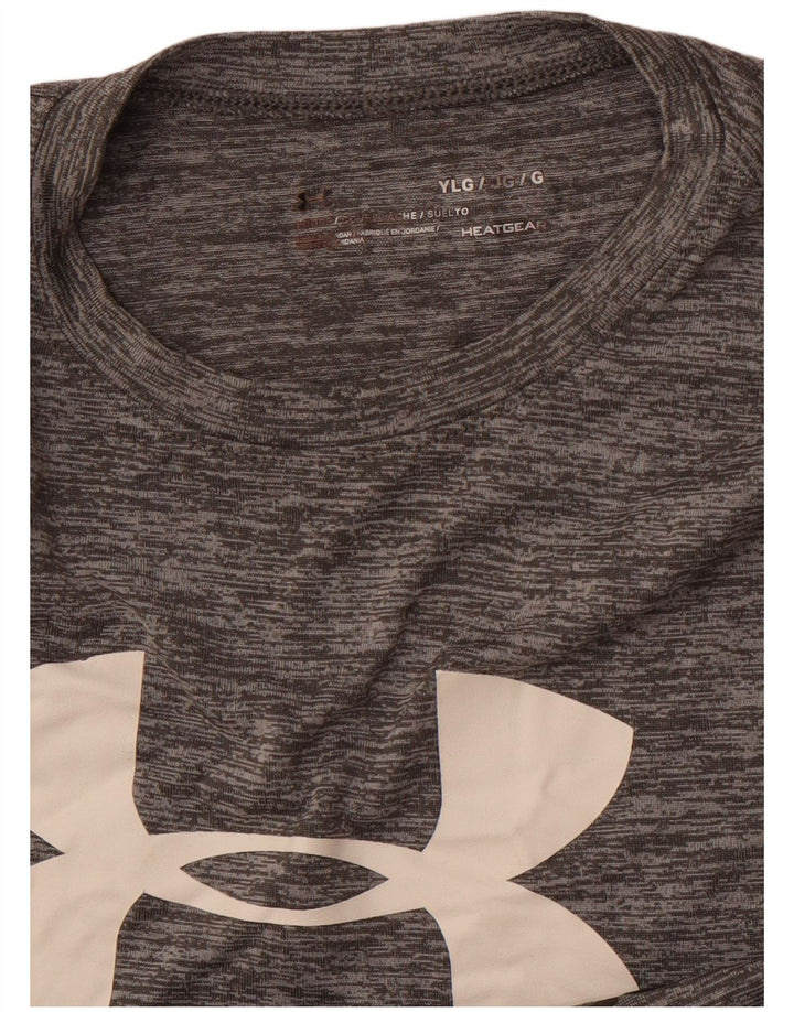 UNDER ARMOUR Heat Gear Grafik-T-Shirt für Jungen, 11–12 Jahre, Größe L, Grau