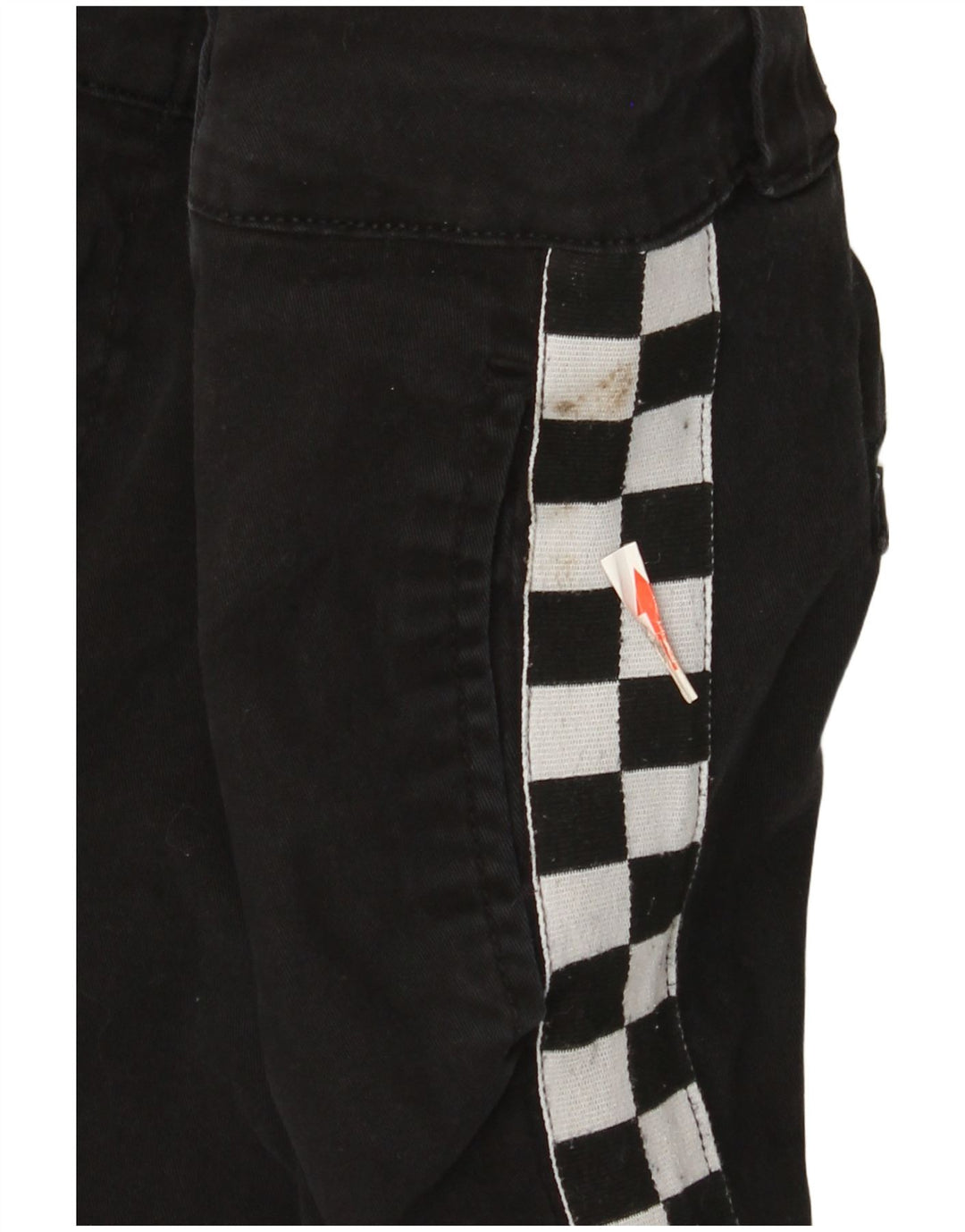 Dickies Slim Chino-Hose für Damen, US 9, M, W29, L28, Schwarz, geometrisch