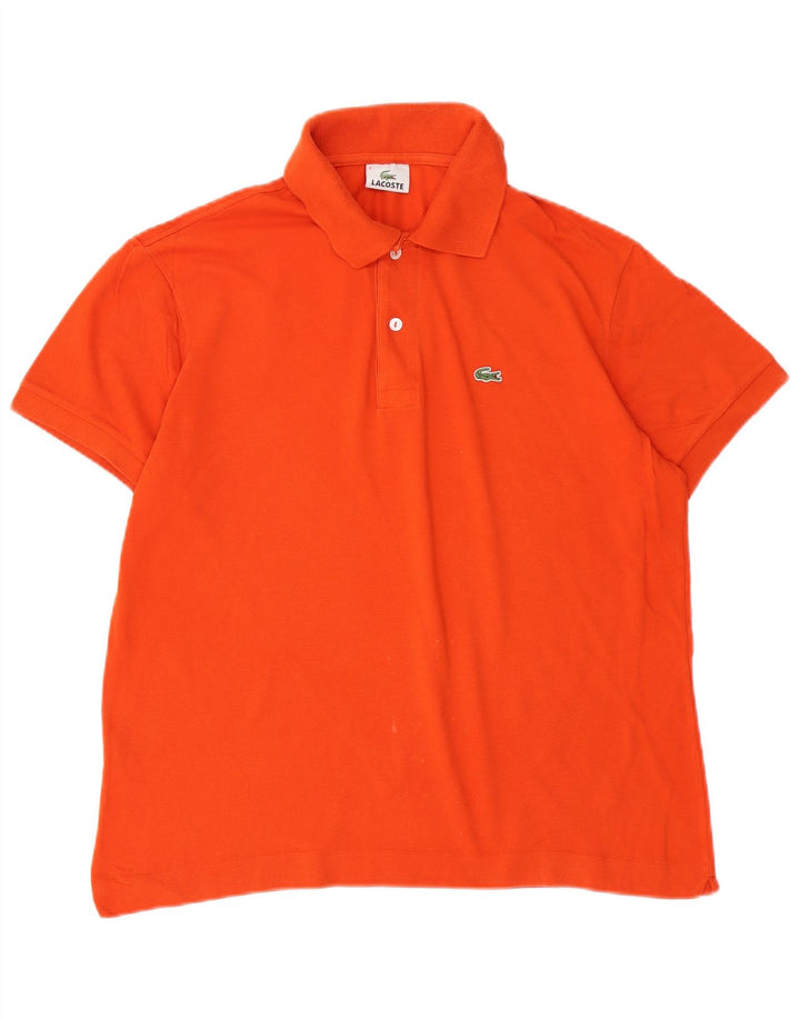 LACOSTE Herren-Poloshirt, Größe 5, große orangefarbene Baumwolle