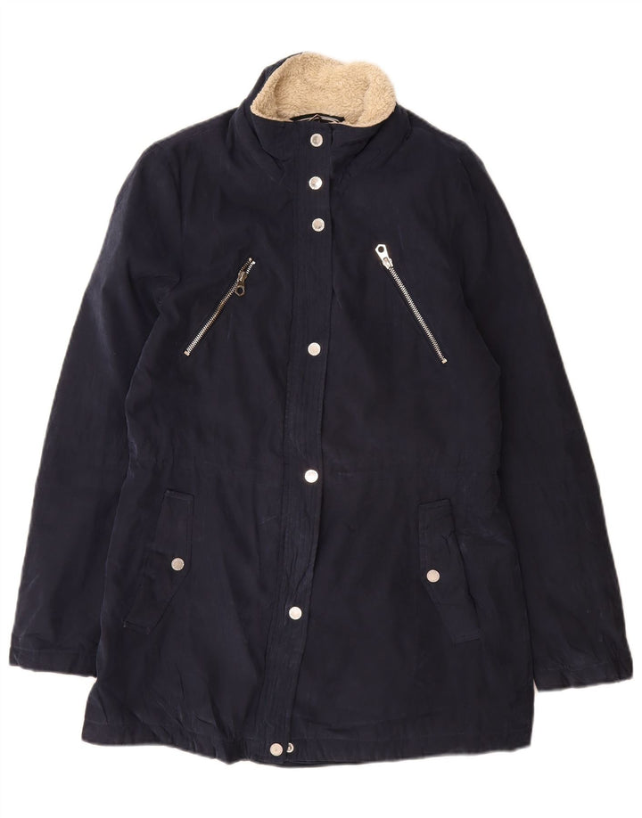 Nautica Womens Sherpa Jacke UK 10 Small Marineblau Polyester