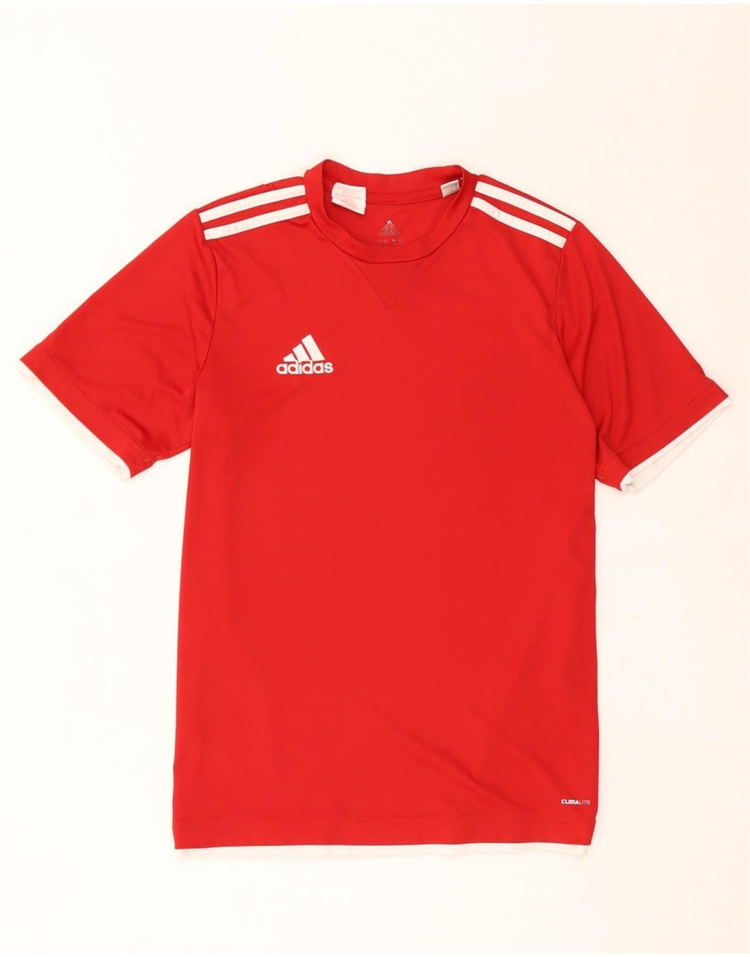 Adidas Jungen Climalite T-Shirt Top 15–16 Jahre, rotes Polyester
