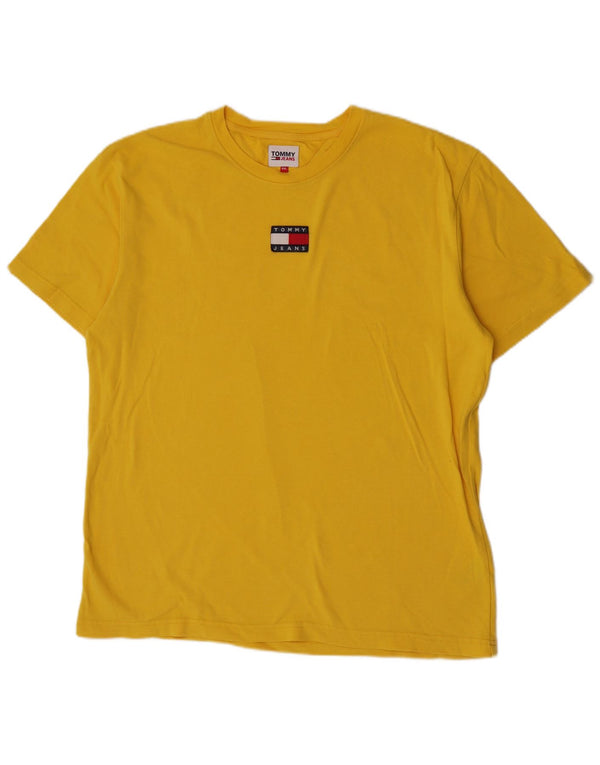 Tommy Hilfiger Herren T-Shirt Top 2XL Gelb Baumwolle