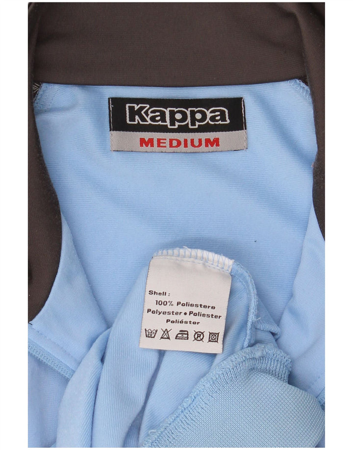 Kappa Herren-Trainingsanzug-Top-Jacke aus mittelblauem Colourblock-Polyester