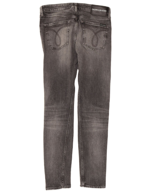 CALVIN KLEIN Damen Skinny Jeans W31 L32 Graue Baumwolle