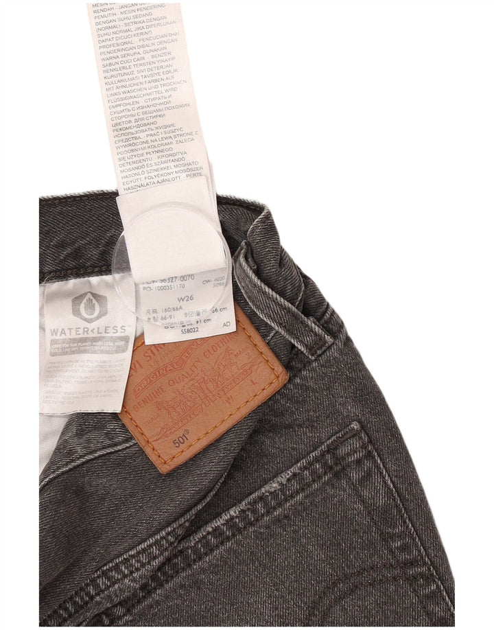 Levi's Damen 501 Denim Shorts W26 Small Schwarz Baumwolle