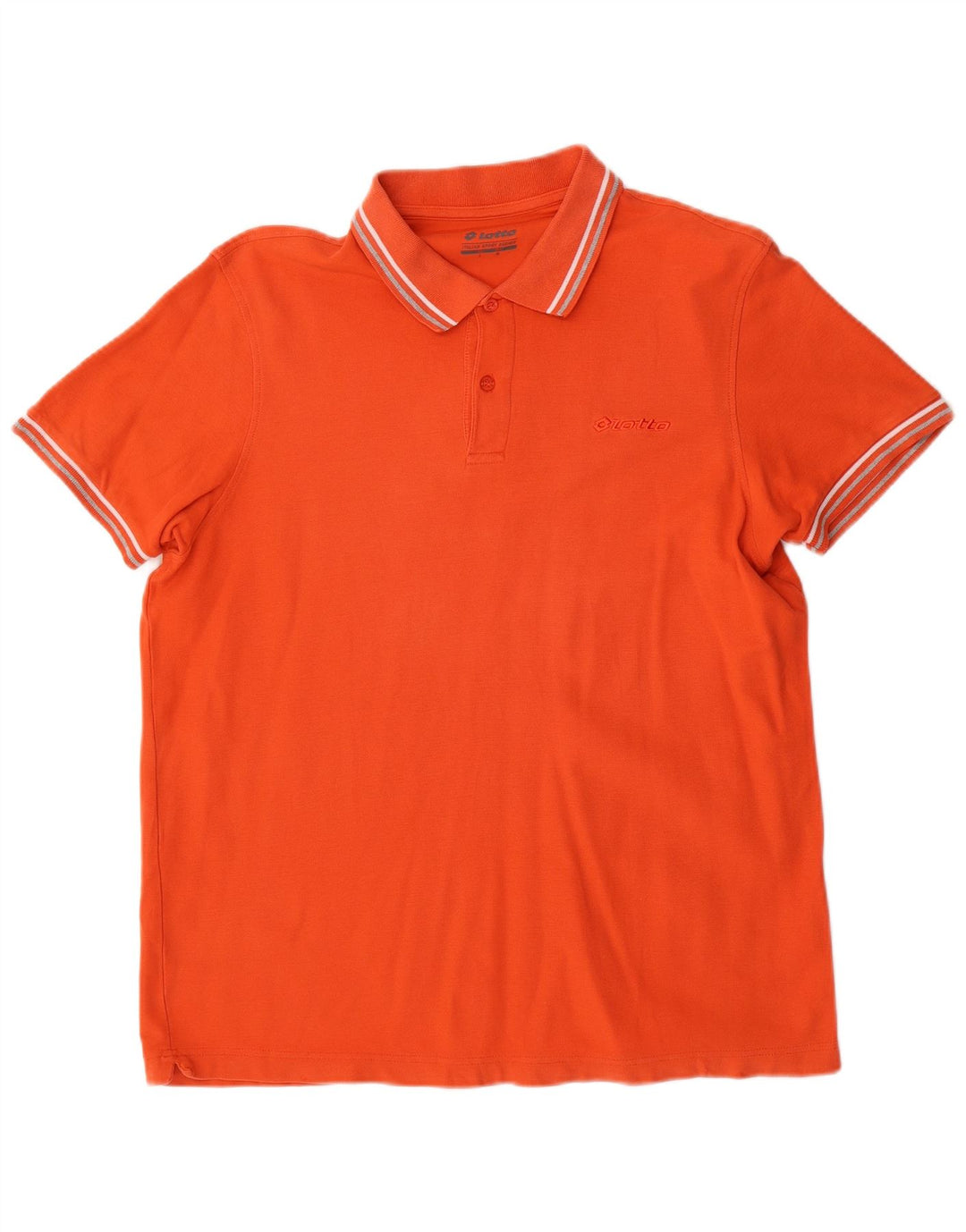 Lotto Herren-Poloshirt, große orangefarbene Baumwolle