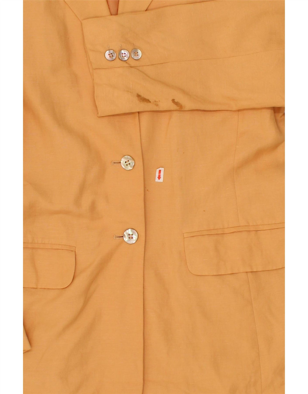 LAURA ASHLEY Womens Long Sleeve 3 Button Blazer Jacket UK 12 Medium Yellow Vintage Laura Ashley and Second-Hand Laura Ashley from Messina Hembry 