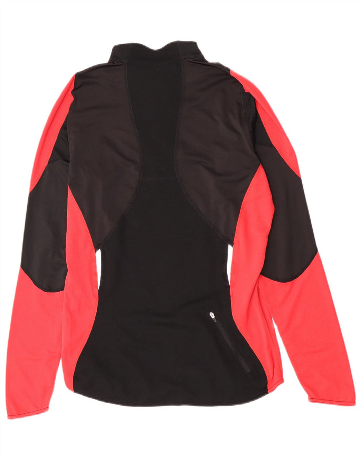 Mizuno Herren-Pullover-Trainingsanzugoberteil mit Reißverschluss am Hals, Größe S, Schwarz, Farbblock