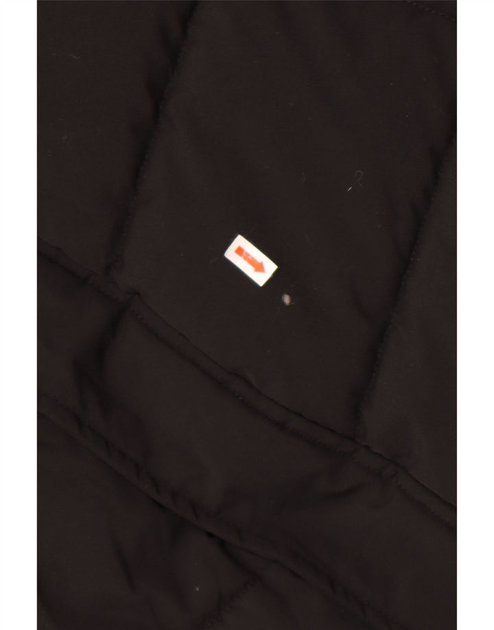Superdry Womens Hooded Graphic Parka Jacke UK 14 Medium Schwarz Winter