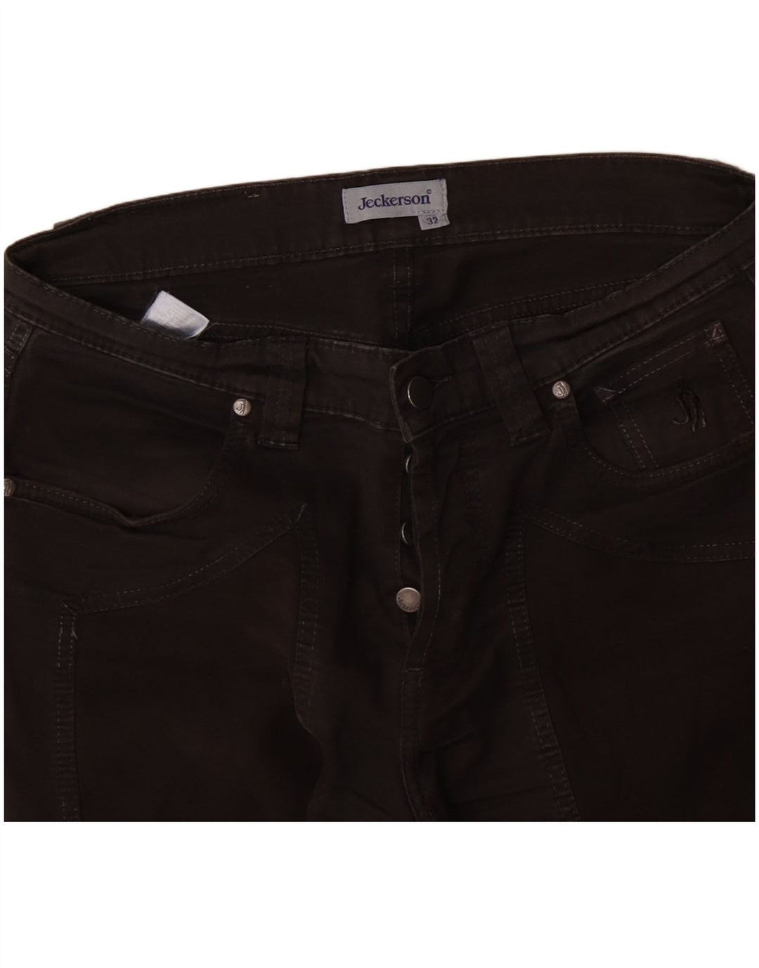 Jeckerson Damen Straight Jeans W32 L29 Schwarze Baumwolle