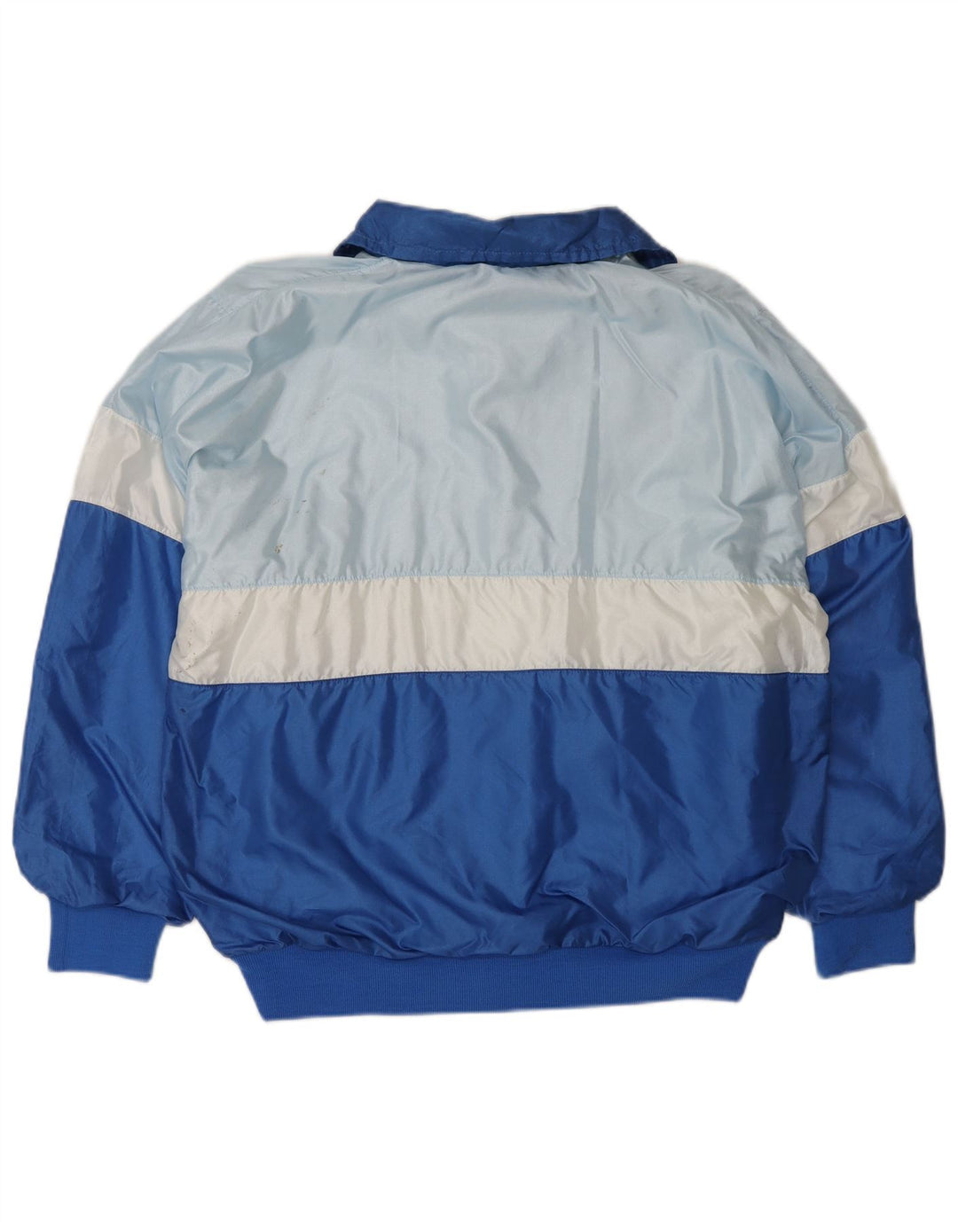 Vintage Damen-Trainingsanzug-Top-Jacke in Übergröße, IT 44, mittelblau, Farbblock