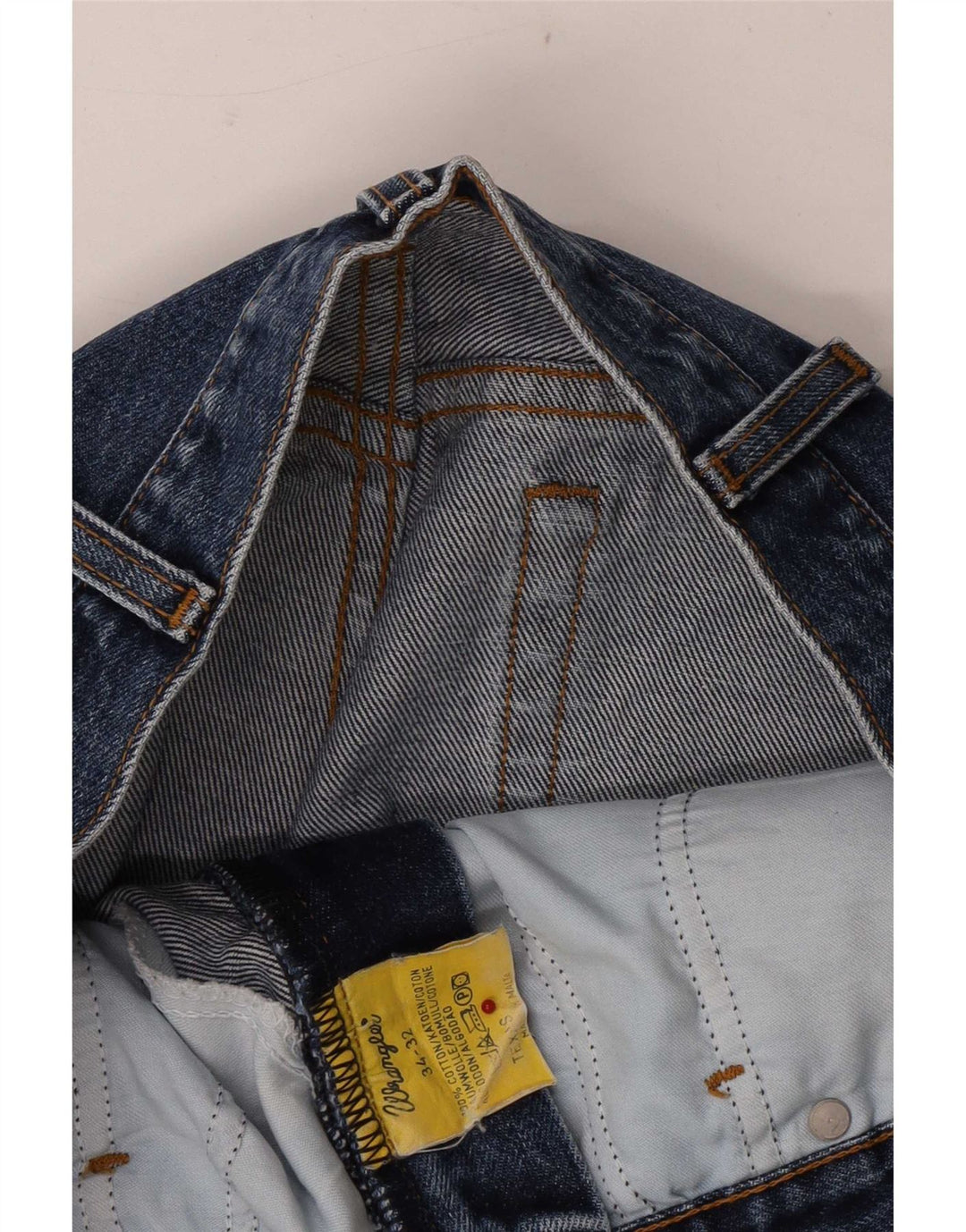 Wrangler Herren Texas Straight Jeans W34 L29 Blaue Baumwolle