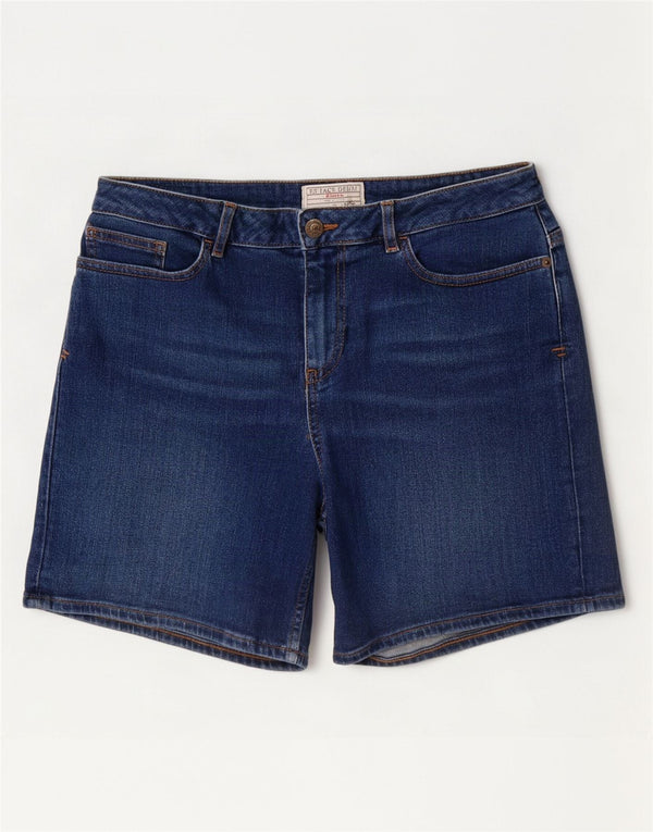 Fat Face Damen Jeansshorts UK 12 Medium W30 Blaue Baumwolle