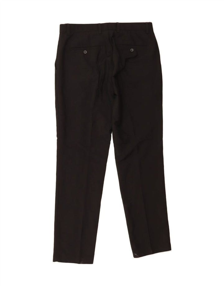 JACK & JONES Mens Premium Slim Suit Trousers W31 L30 Black Polyester Vintage Jack & Jones and Second-Hand Jack & Jones from Messina Hembry 