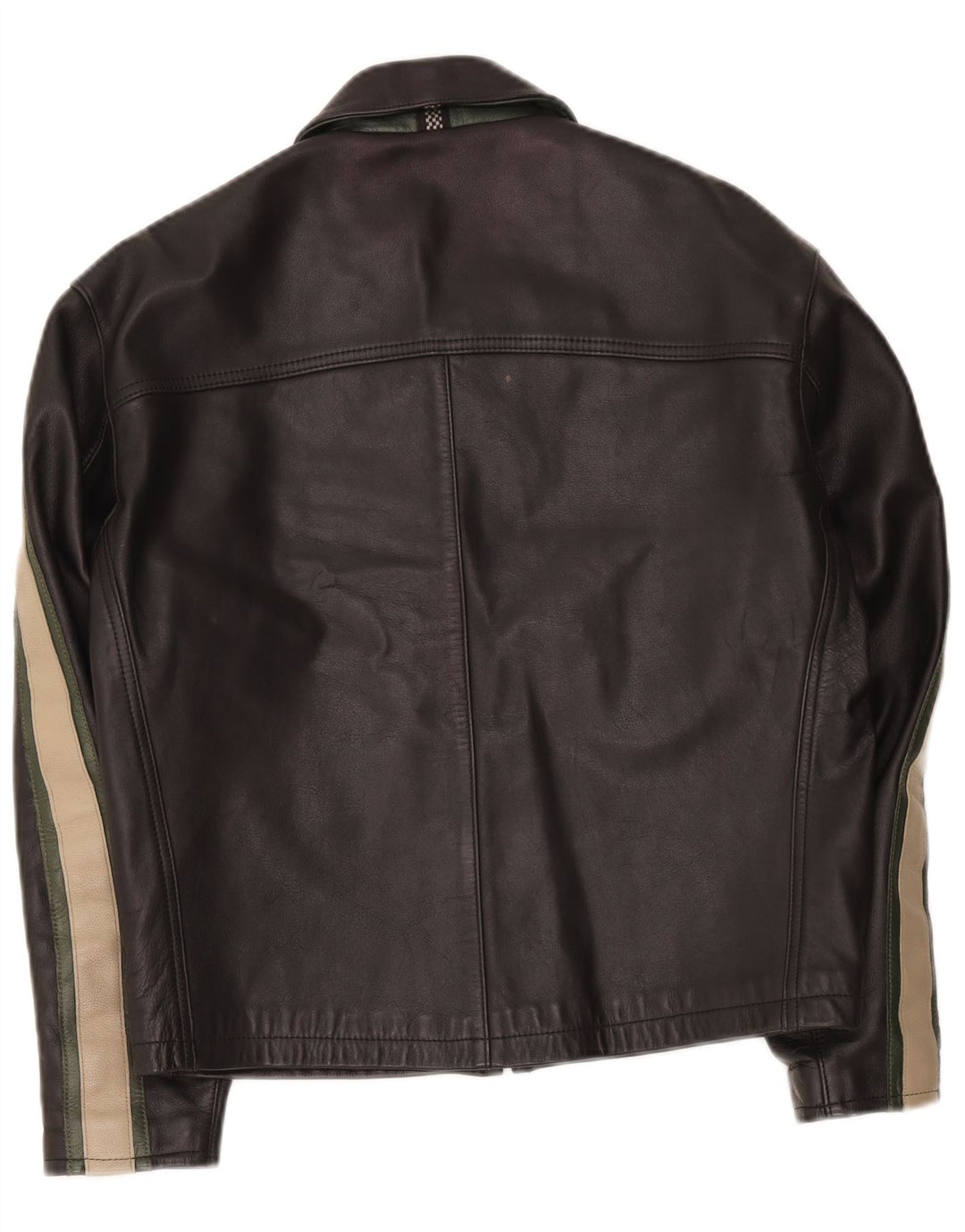 Hein Gericke Herren-Leder-Bikerjacke, UK 38, Mittelschwarz, Farbblock