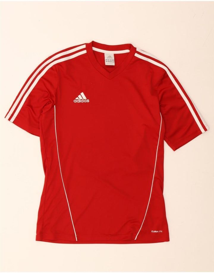 Adidas Herren Climalite T-Shirt Top Small Rot Polyester