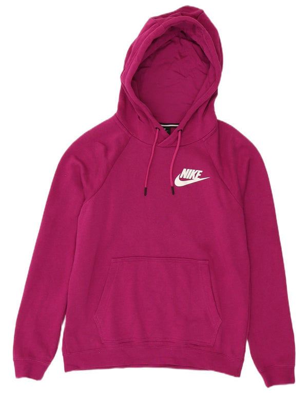 Nike Damen-Pullover mit übergroßem Kapuzenpullover, Gr. 10, Größe S, rosa, Baumwolle