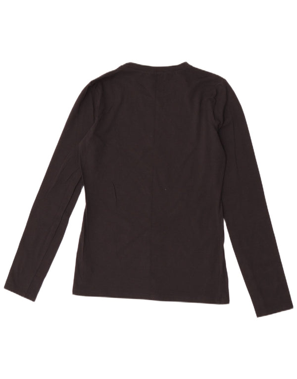 Liu Jo Damen Graphic Top Langarm IT 40 Small Schwarz Baumwolle