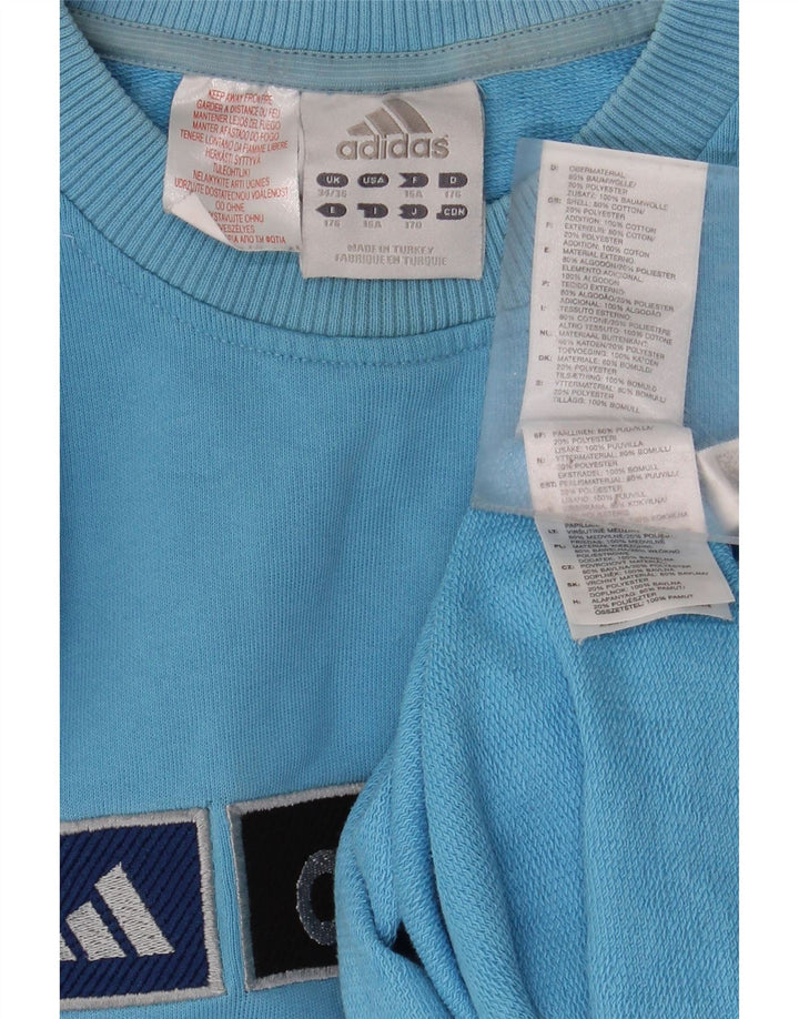 ADIDAS Jungen-Sweatshirt in Übergröße mit Grafik, 15–16 Jahre, blaue Baumwolle