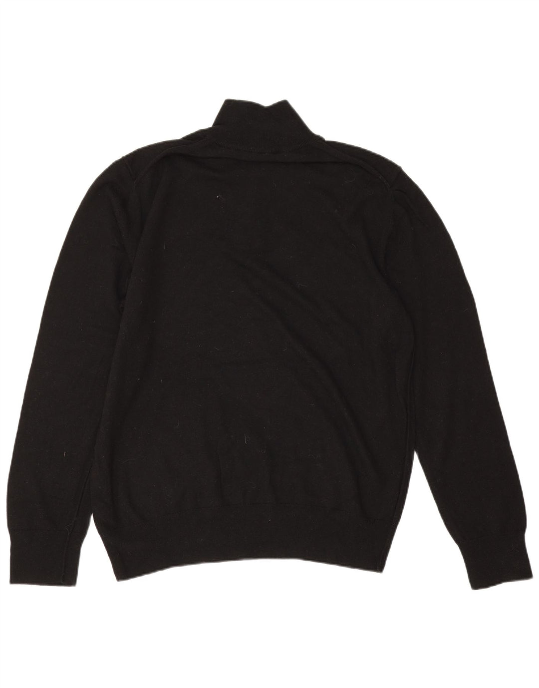 All Saints Herren-Pullover mit Reißverschluss, 2XL, schwarze Wolle