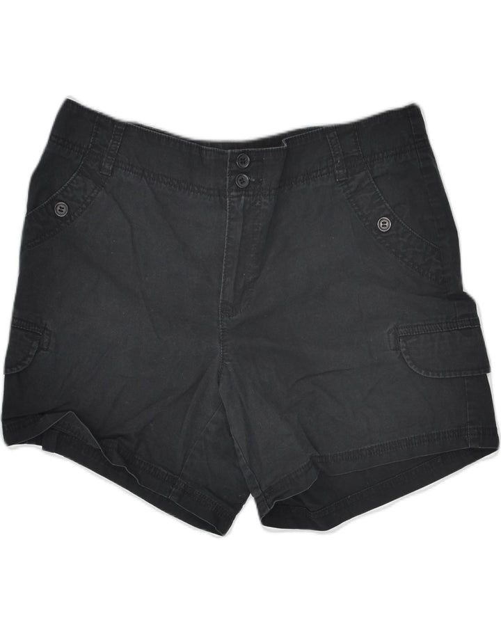 DOCKERS Womens Cargo Shorts US 14 XL W36  Black Cotton | Vintage Dockers | Thrift | Second-Hand Dockers | Used Clothing | Messina Hembry 
