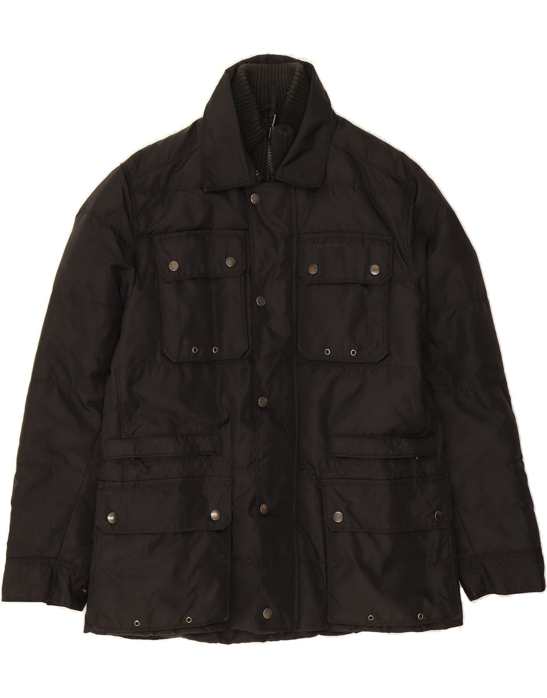 RIFLE Mens Padded Jacket UK 38 Medium Black Polyester Vintage Rifle and Second-Hand Rifle from Messina Hembry 