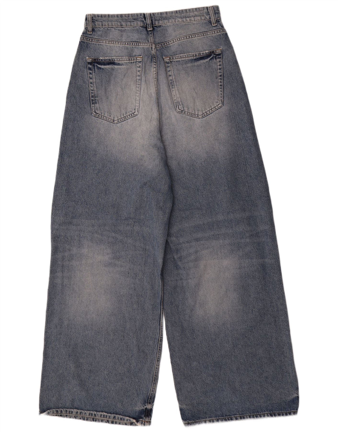 ZARA Herren-Jeans mit weitem Bein, EU 38, Größe S, W30, L31, blaue Baumwolle