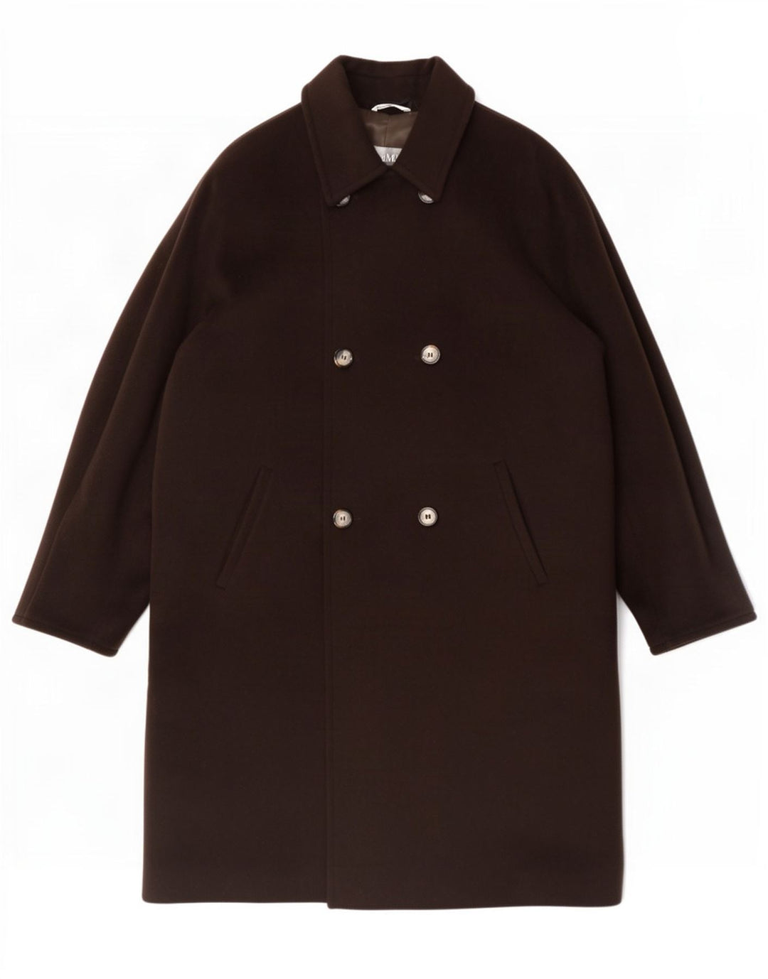 Max Mara Damen Übergroßer zweireihiger Mantel UK 16 Large Braun