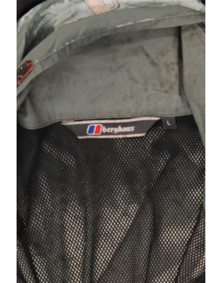 Berghaus Herren-Regenjacke mit Kapuze, UK 40, großes graues Nylon